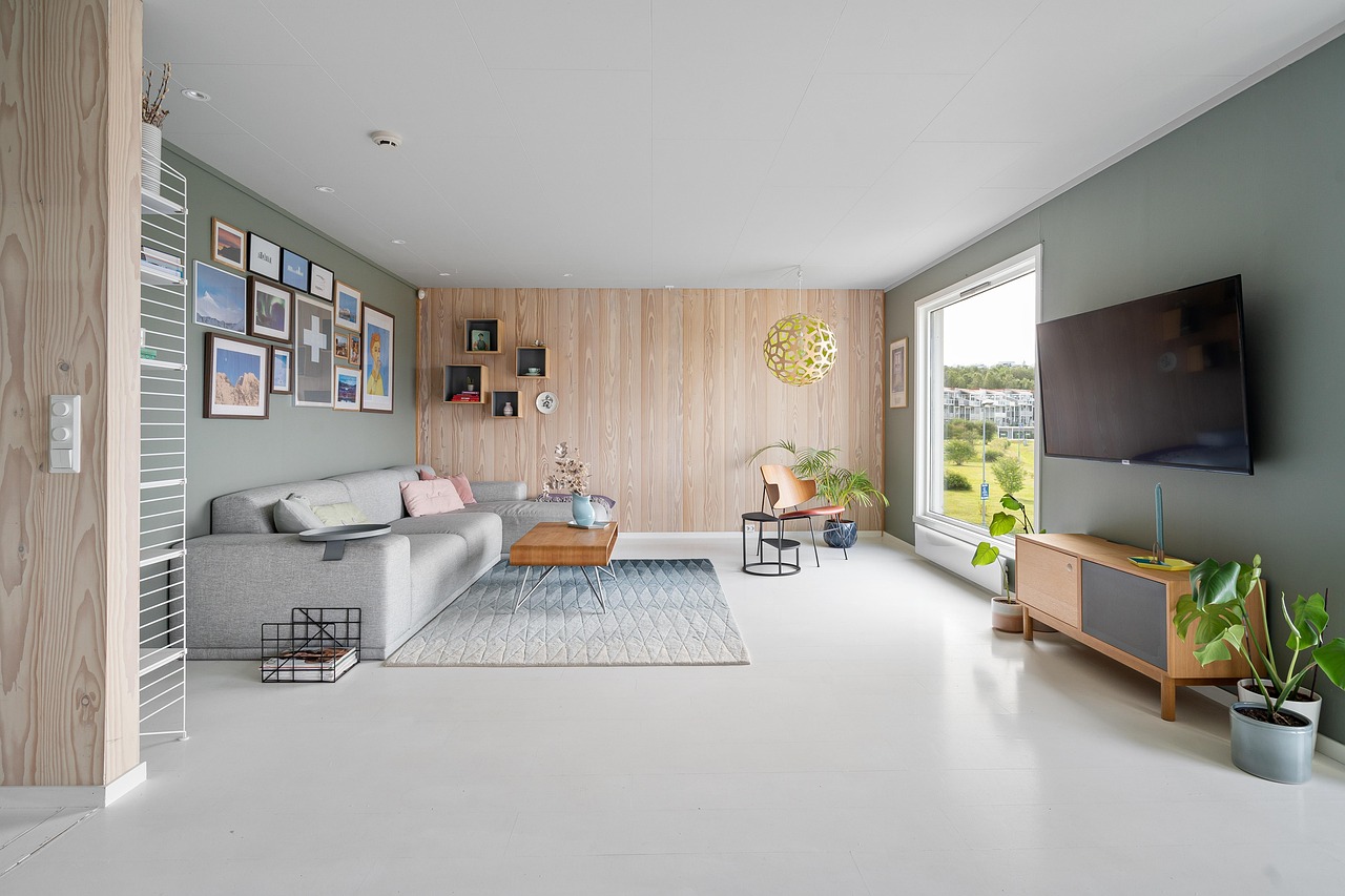 scandinavian living room bright